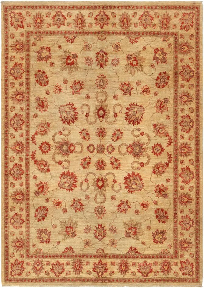Detail image of 6' x 8' 3 Hand Knotted Peshawar Ziegler Rug
