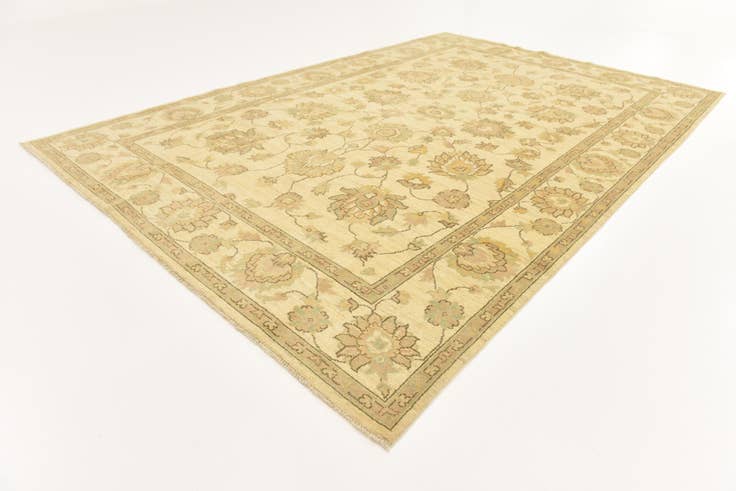 Detail image of 6' 7 x 9' 9 Hand Knotted Peshawar Ziegler Rug