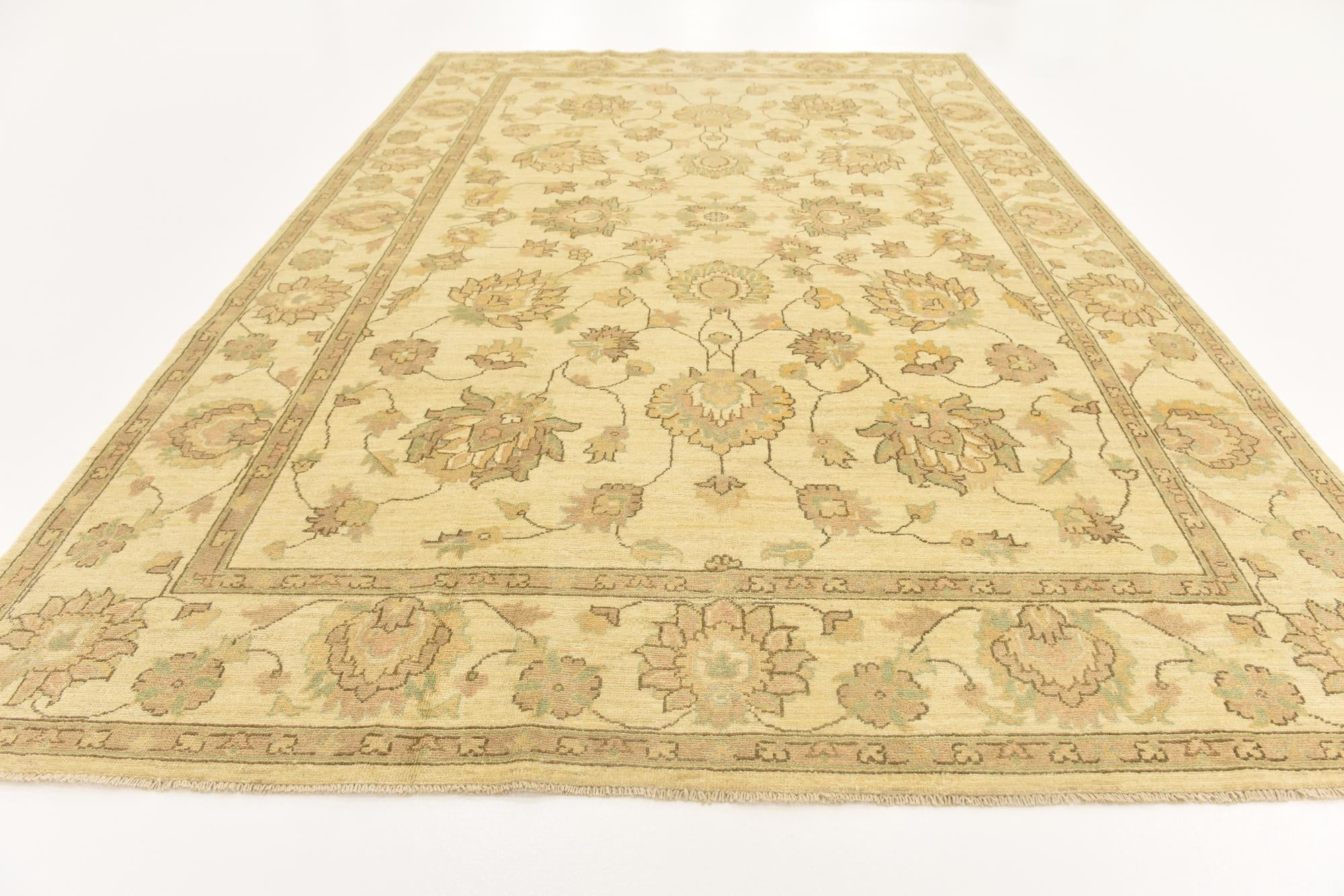 6' 7 x 9' 9 Hand Knotted Peshawar Ziegler Rug