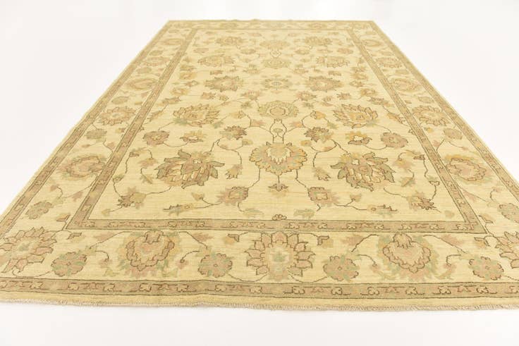 Detail image of 6' 7 x 9' 9 Hand Knotted Peshawar Ziegler Rug