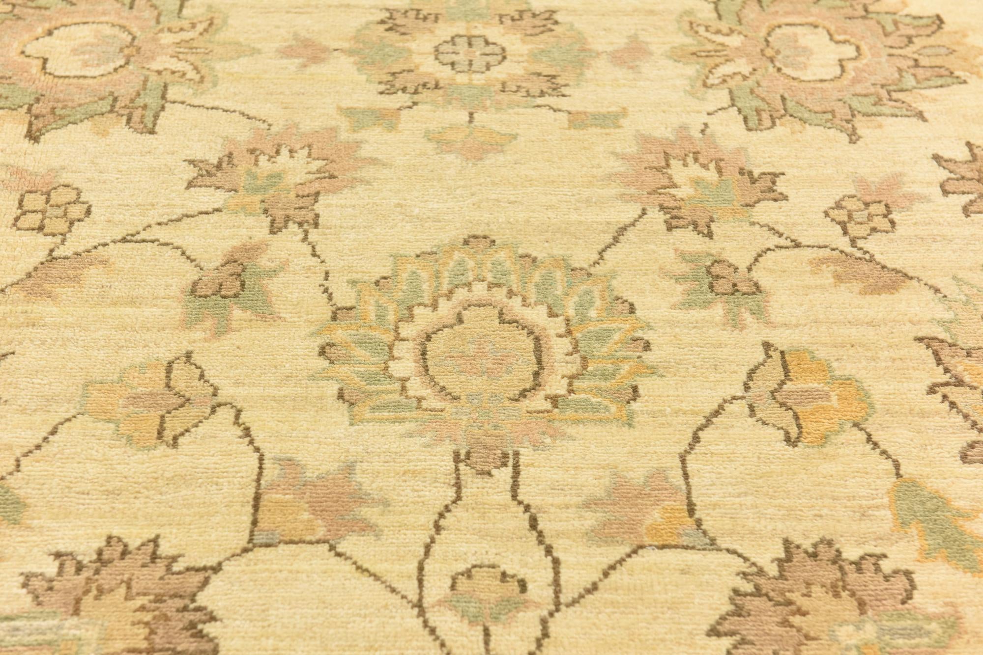6' 7 x 9' 9 Hand Knotted Peshawar Ziegler Rug