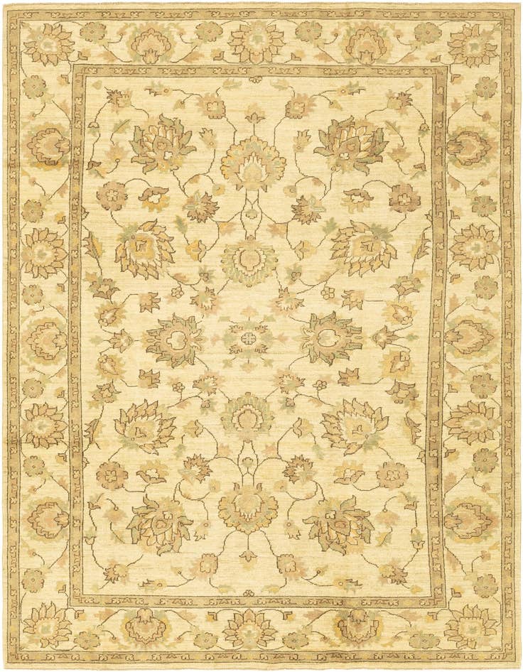 Detail image of 6' 7 x 9' 9 Hand Knotted Peshawar Ziegler Rug