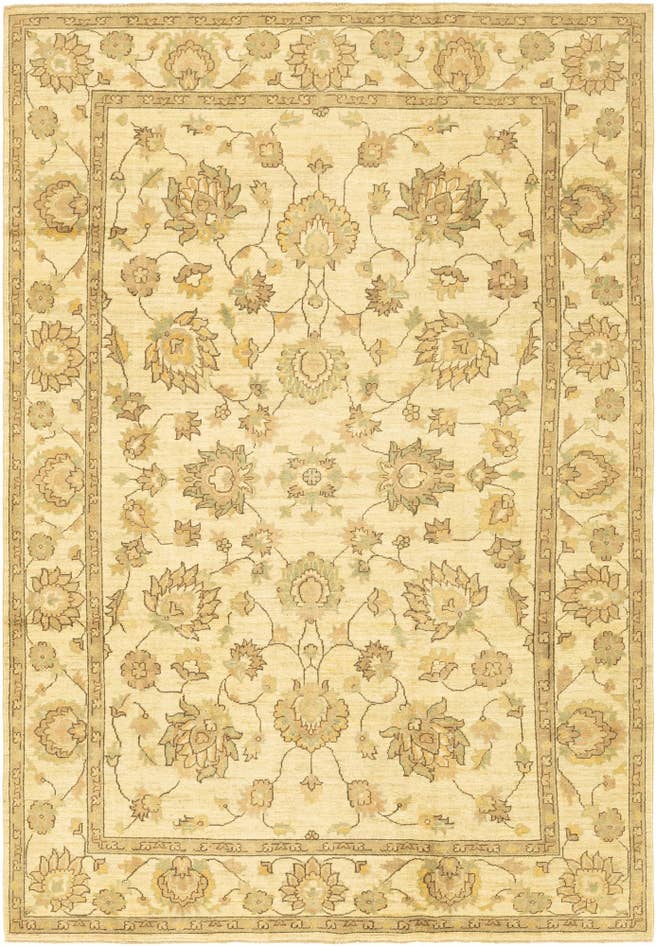 Detail image of 6' 7 x 9' 9 Hand Knotted Peshawar Ziegler Rug