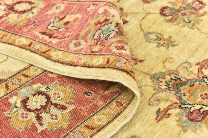 5' 7 x 8' Hand Knotted Peshawar Ziegler Rug