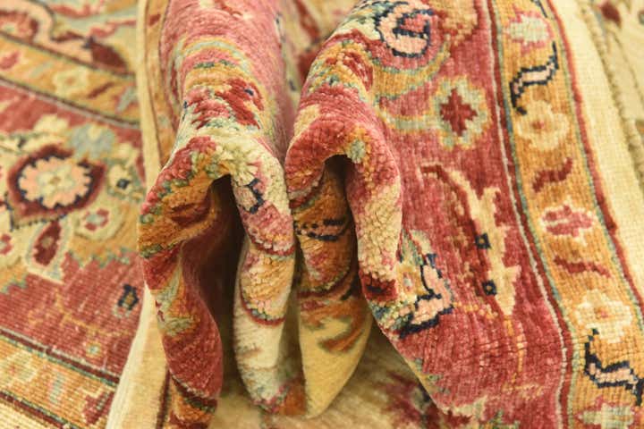 5' 7 x 8' Hand Knotted Peshawar Ziegler Rug