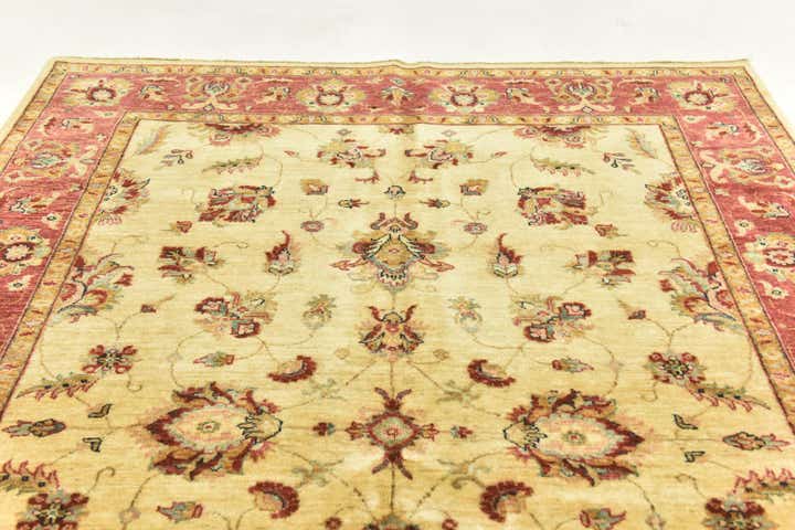 5' 7 x 8' Hand Knotted Peshawar Ziegler Rug