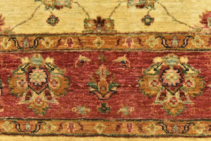 5' 7 x 8' Hand Knotted Peshawar Ziegler Rug