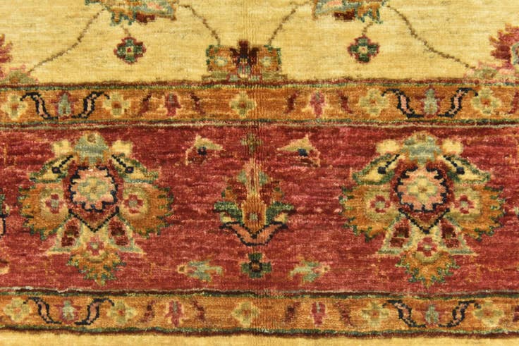 Detail image of 5' 7 x 8' Hand Knotted Peshawar Ziegler Rug