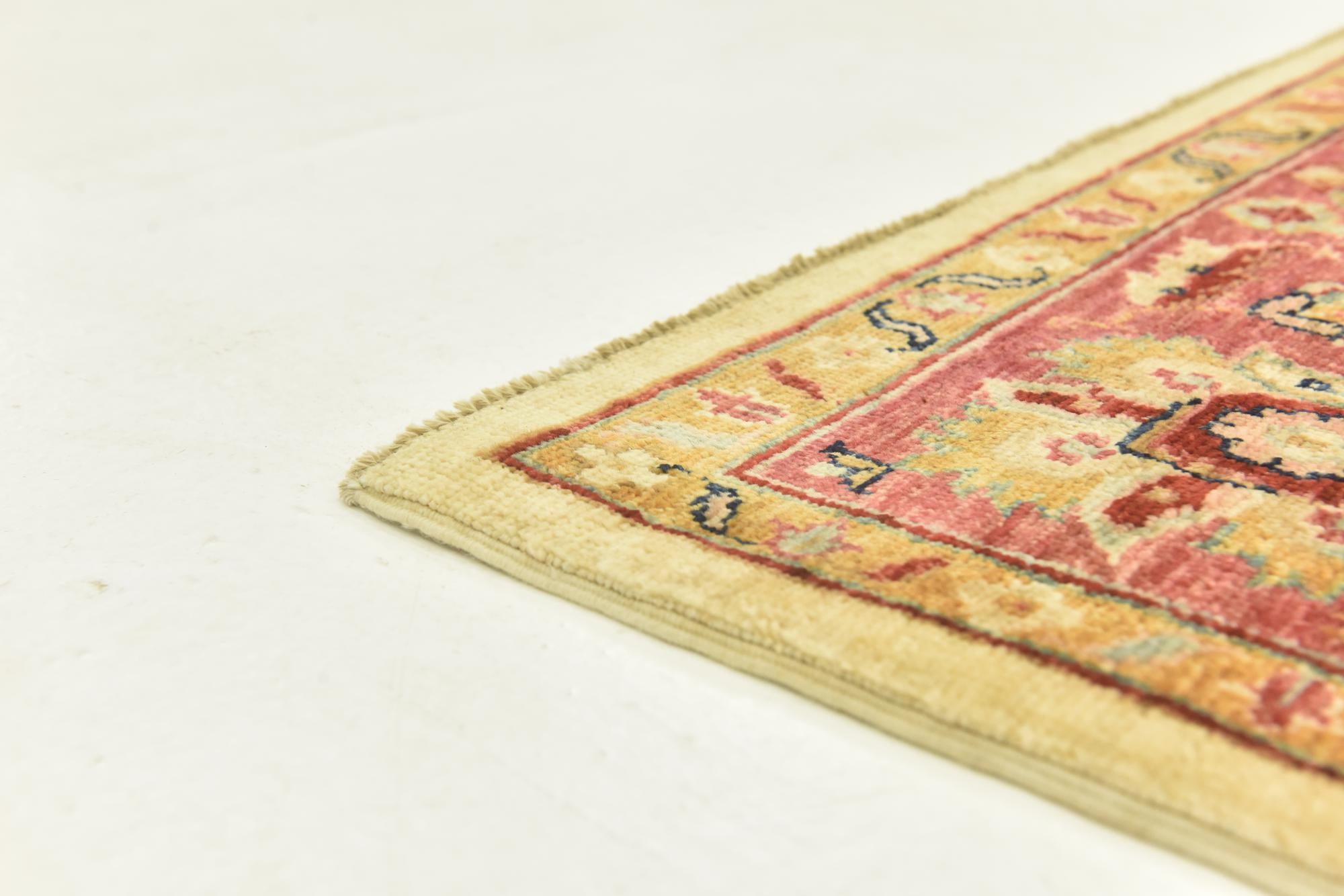5' 7 x 8' Hand Knotted Peshawar Ziegler Rug