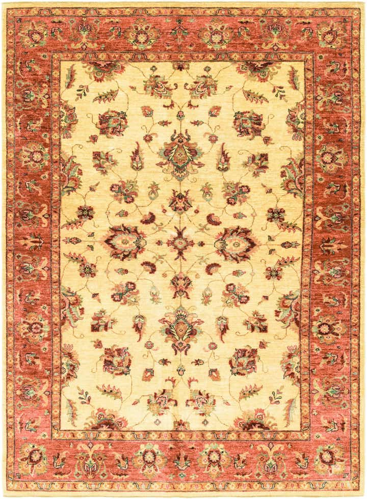 5' 7 x 8' Hand Knotted Peshawar Ziegler Rug