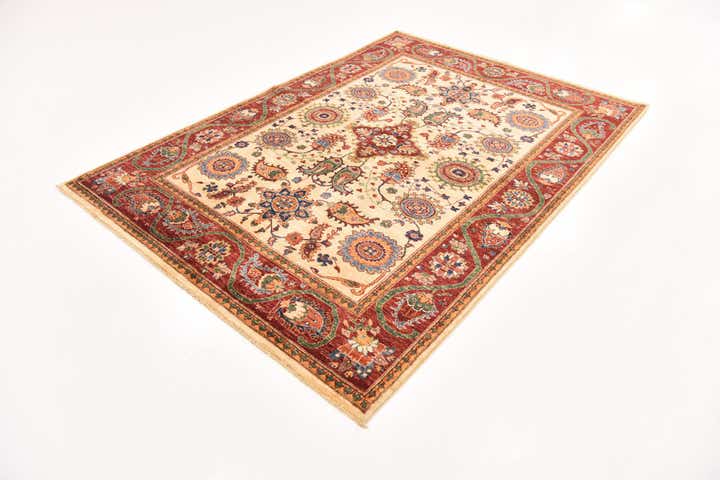 5' 6 x 7' 10 Hand Knotted Peshawar Ziegler Rug