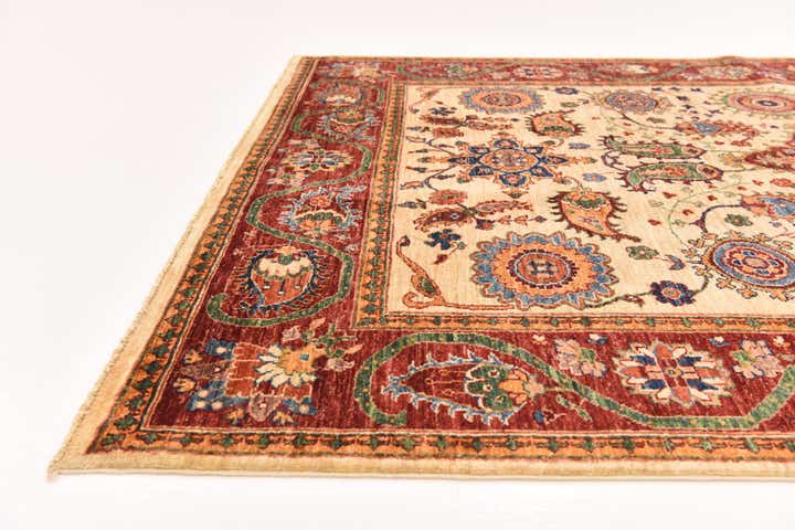 5' 6 x 7' 10 Hand Knotted Peshawar Ziegler Rug