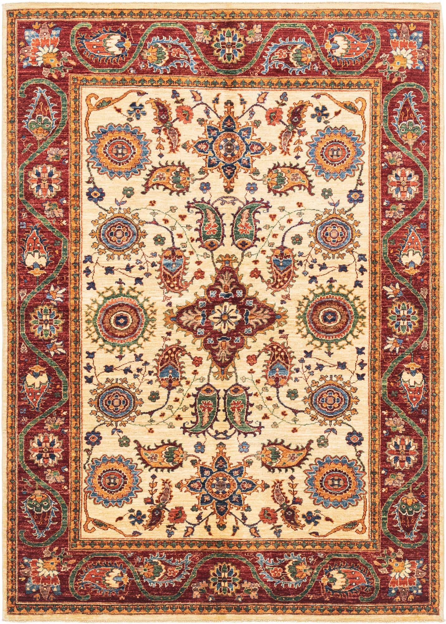 5' 6 x 7' 10 Hand Knotted Peshawar Ziegler Rug