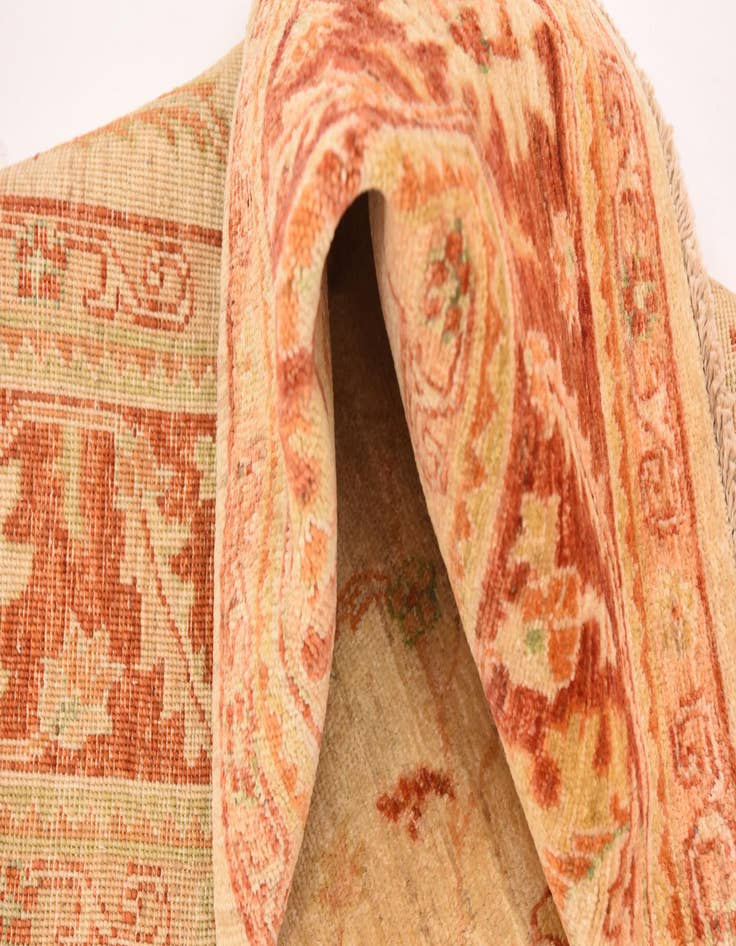 Detail image of 5' 7 x 8'  Hand Knotted Peshawar Ziegler Rug