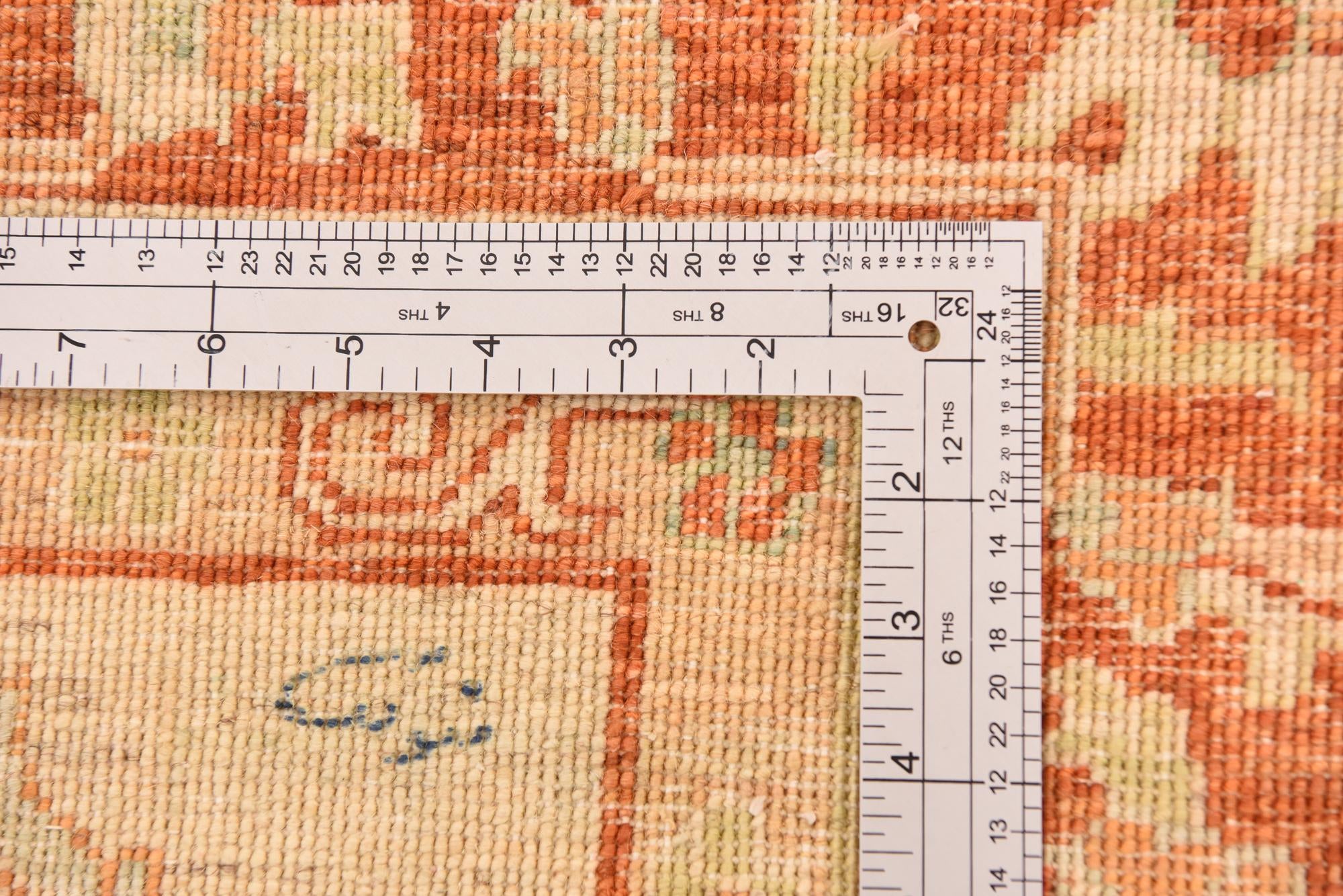 5' 7 x 8' Hand Knotted Peshawar Ziegler Rug