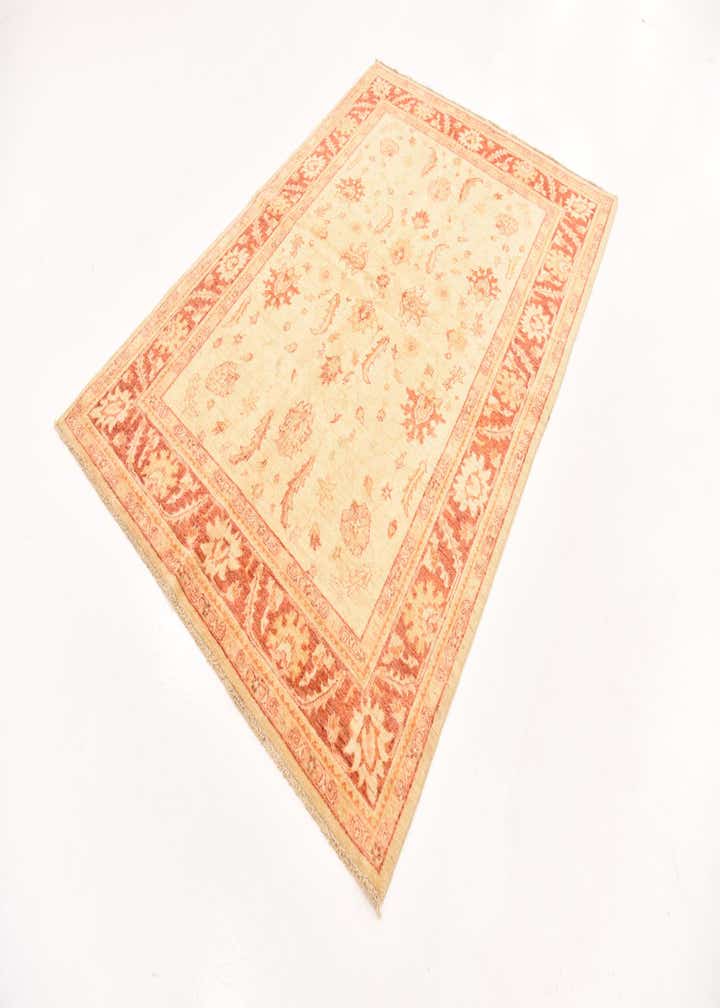 5' 7 x 8' Hand Knotted Peshawar Ziegler Rug