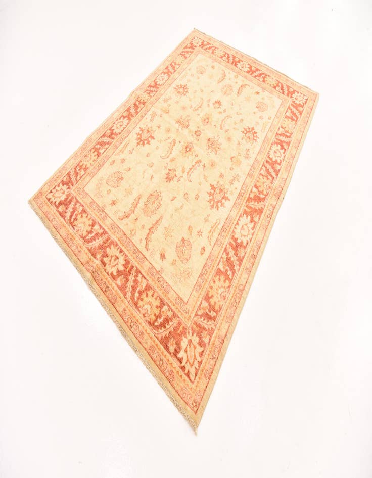 Detail image of 5' 7 x 8' Hand Knotted Peshawar Ziegler Rug