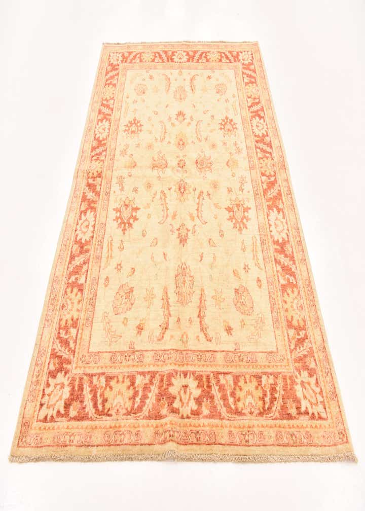 5' 7 x 8' Hand Knotted Peshawar Ziegler Rug