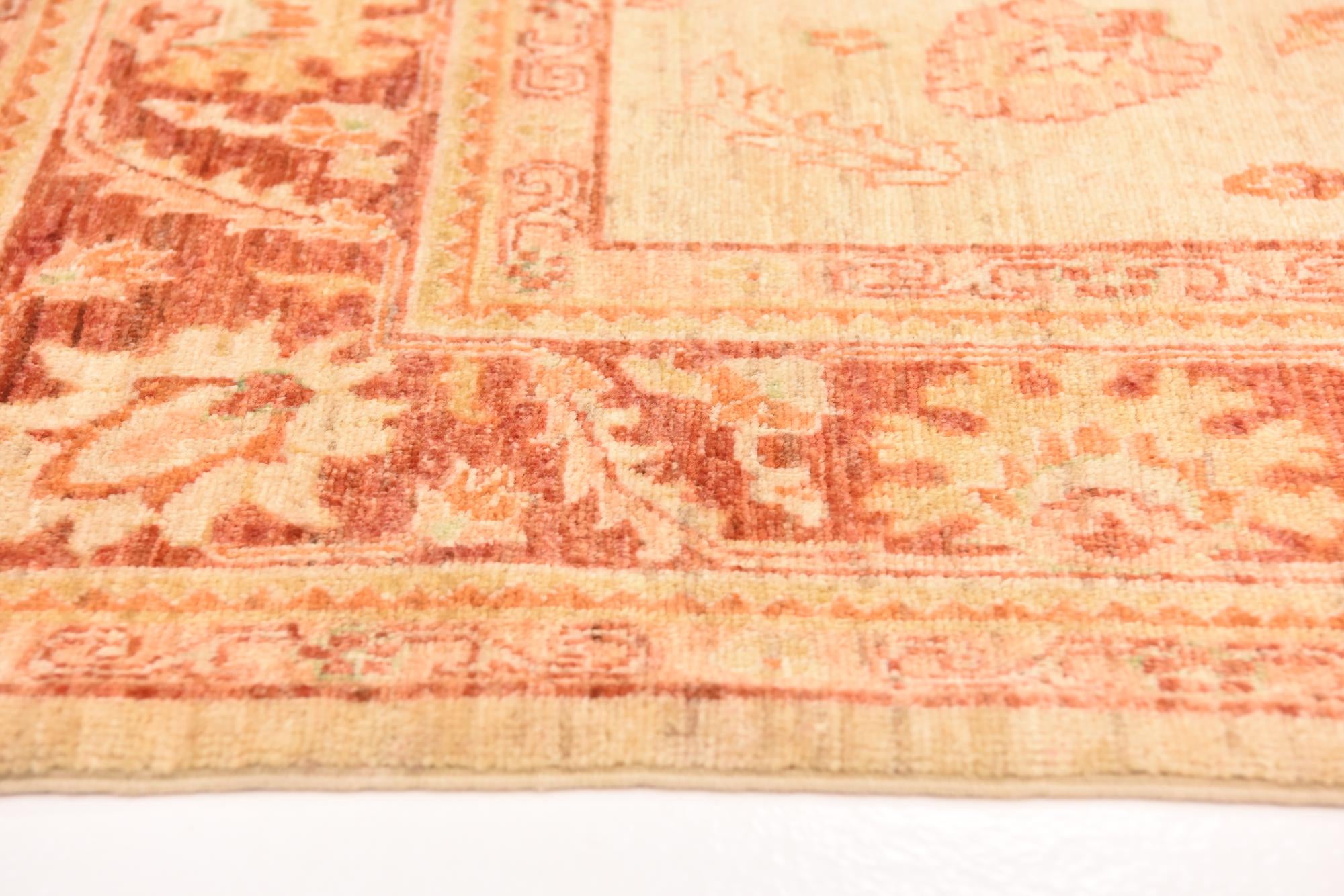 5' 7 x 8' Hand Knotted Peshawar Ziegler Rug