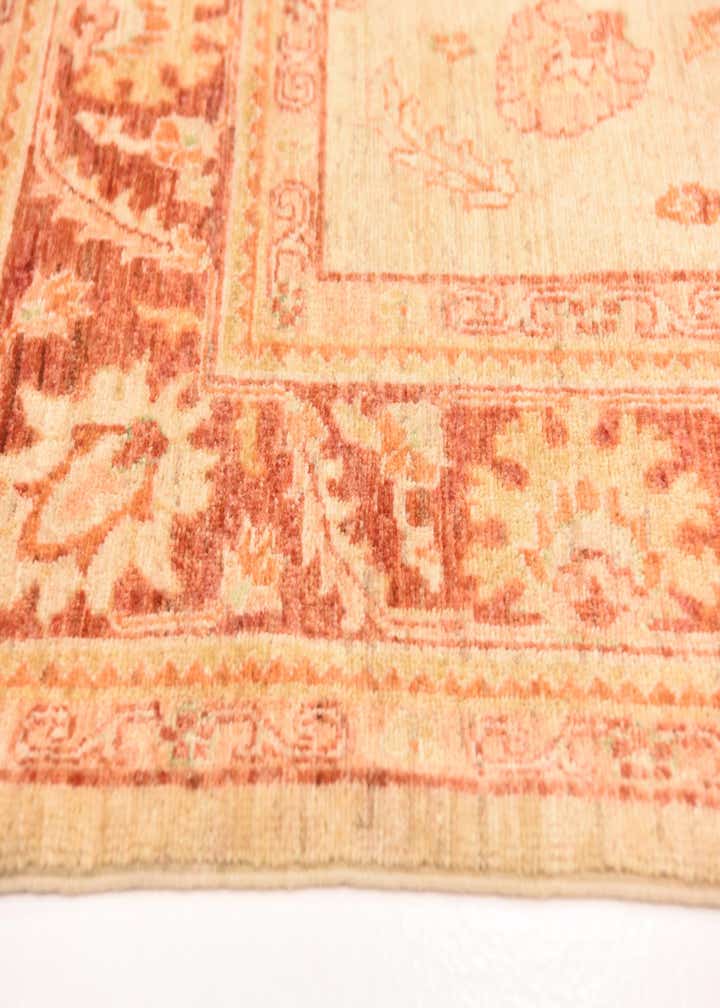 5' 7 x 8' Hand Knotted Peshawar Ziegler Rug