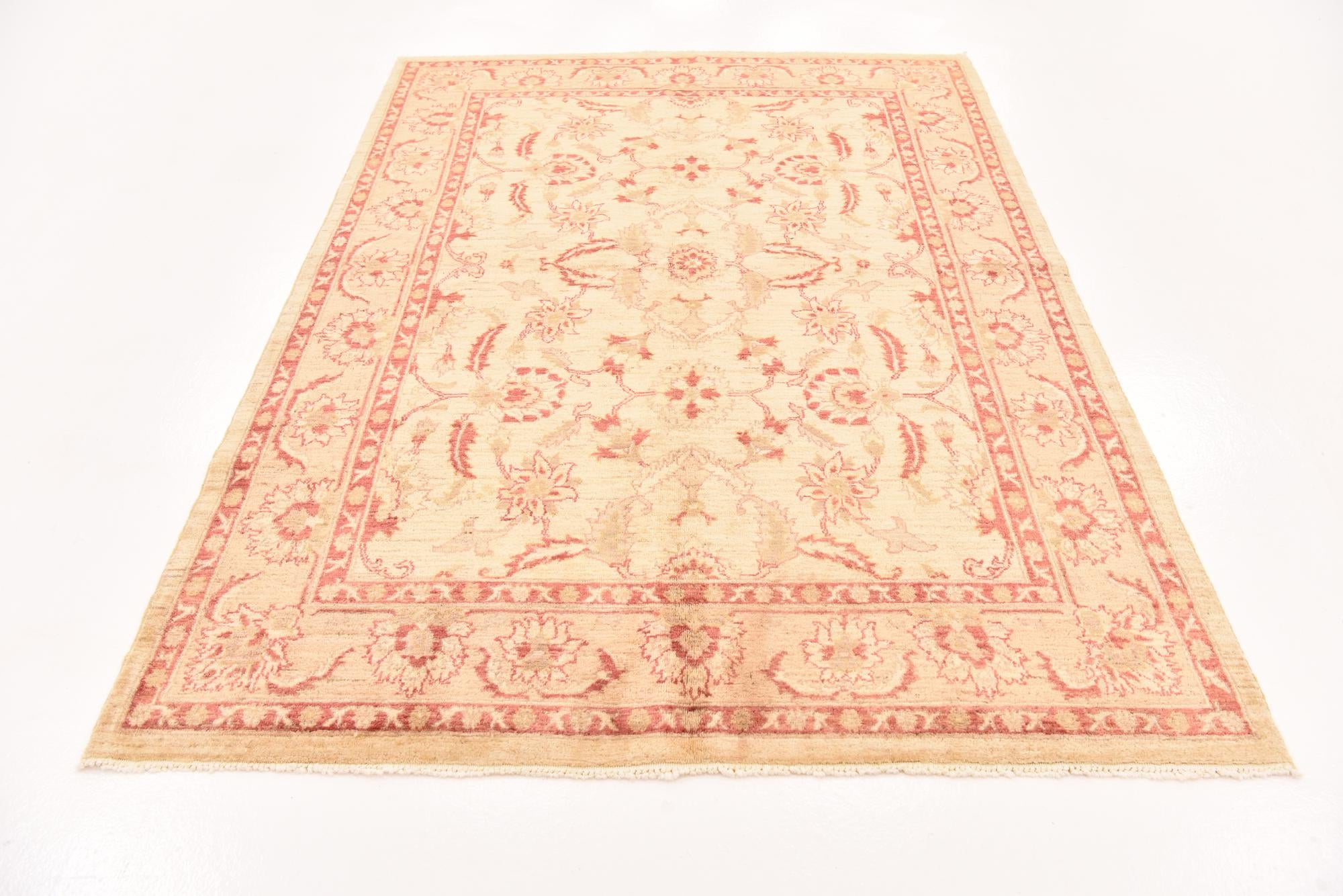 5' 5 x 7' 9 Hand Knotted Peshawar Ziegler Rug