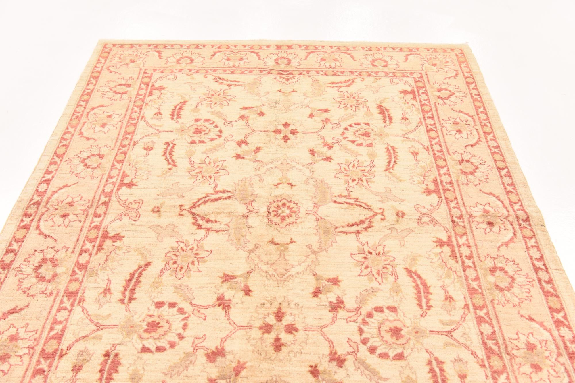 5' 5 x 7' 9 Hand Knotted Peshawar Ziegler Rug