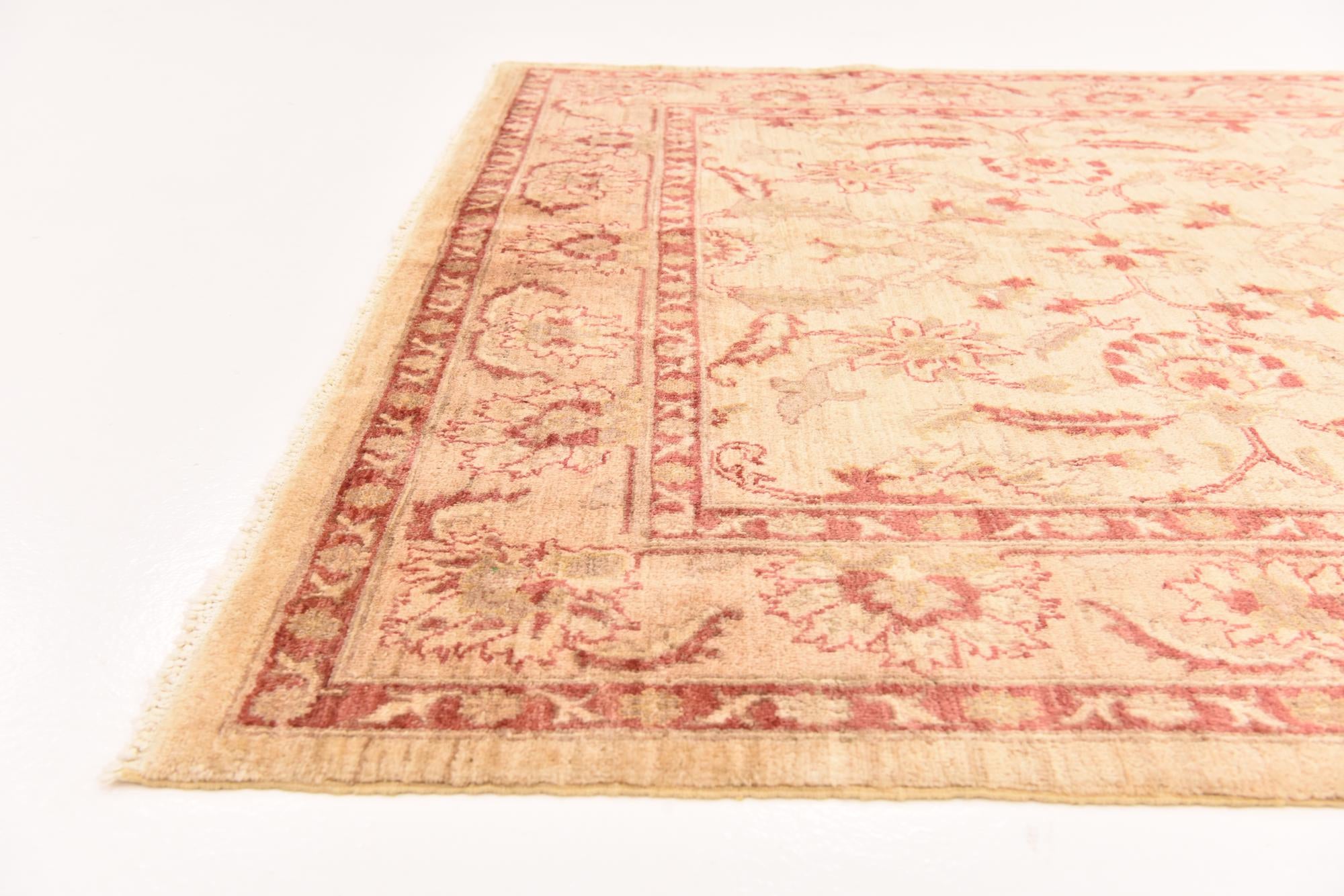 5' 5 x 7' 9 Hand Knotted Peshawar Ziegler Rug