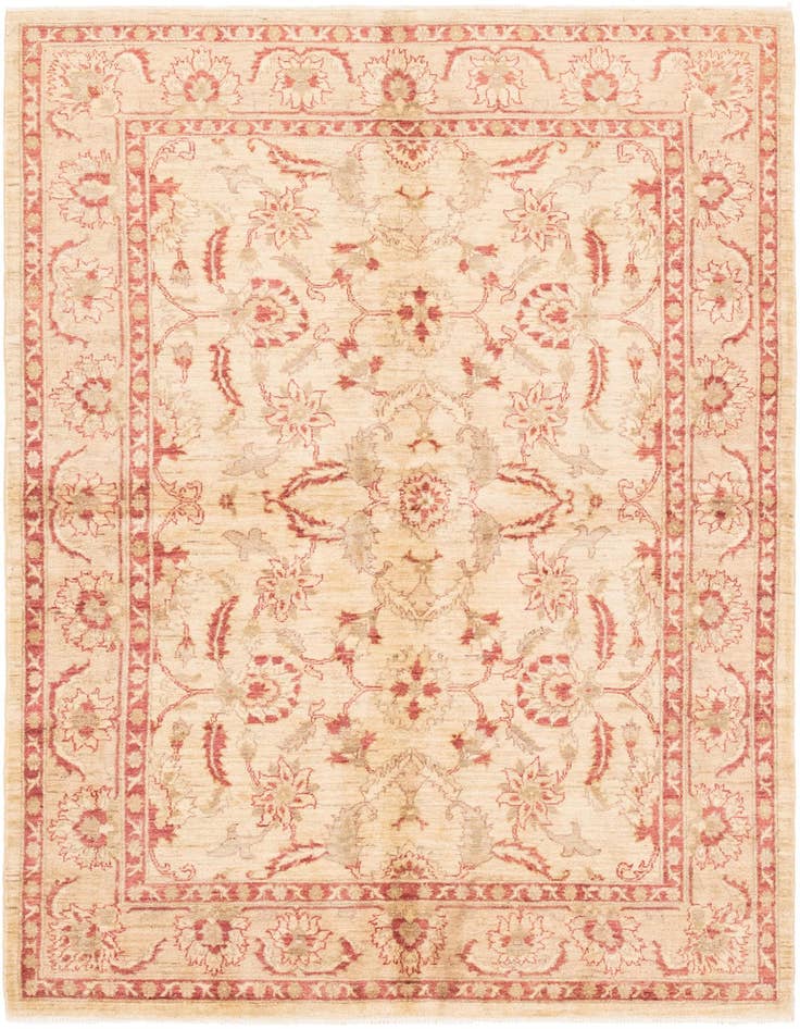 Detail image of 5' 5 x 7' 9 Hand Knotted Peshawar Ziegler Rug