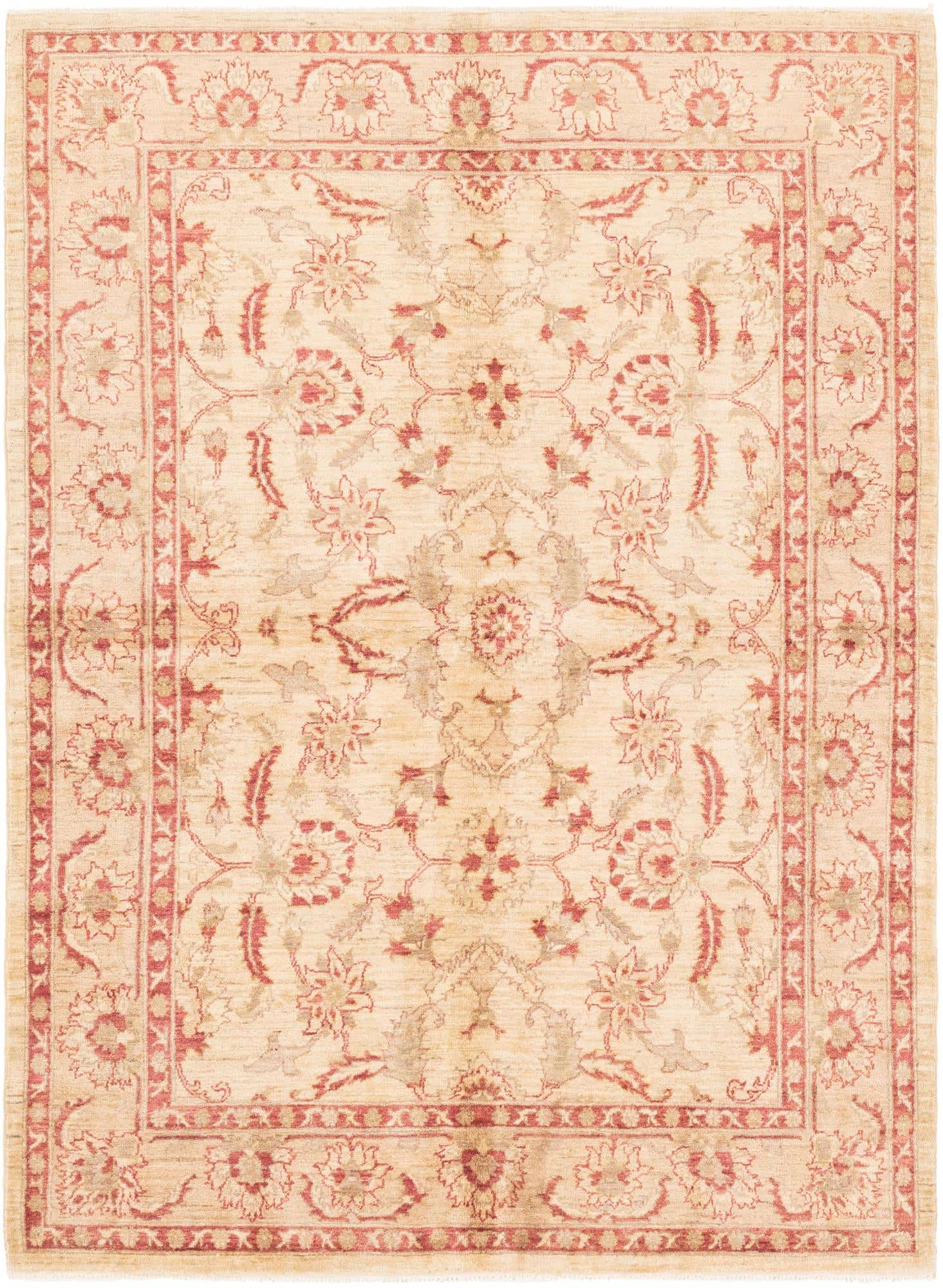 5' 5 x 7' 9 Hand Knotted Peshawar Ziegler Rug
