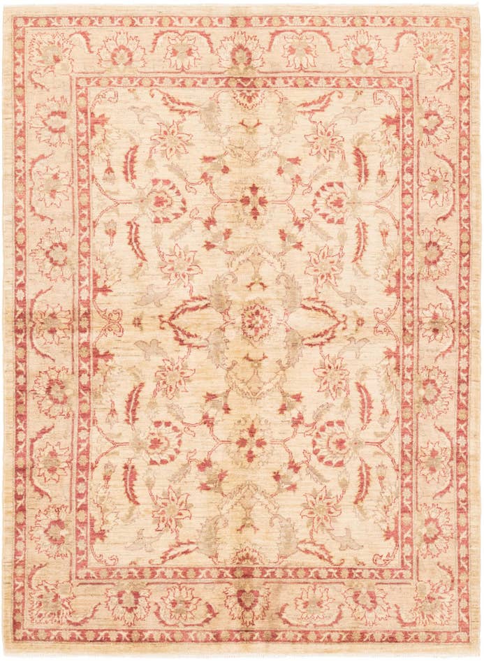 Detail image of 5' 5 x 7' 9 Hand Knotted Peshawar Ziegler Rug