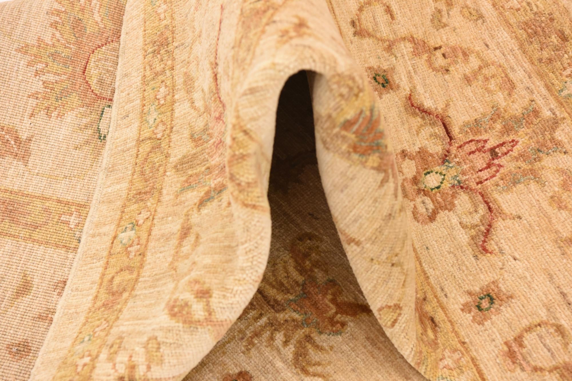 5' 8 x 8' Hand Knotted Peshawar Ziegler Rug