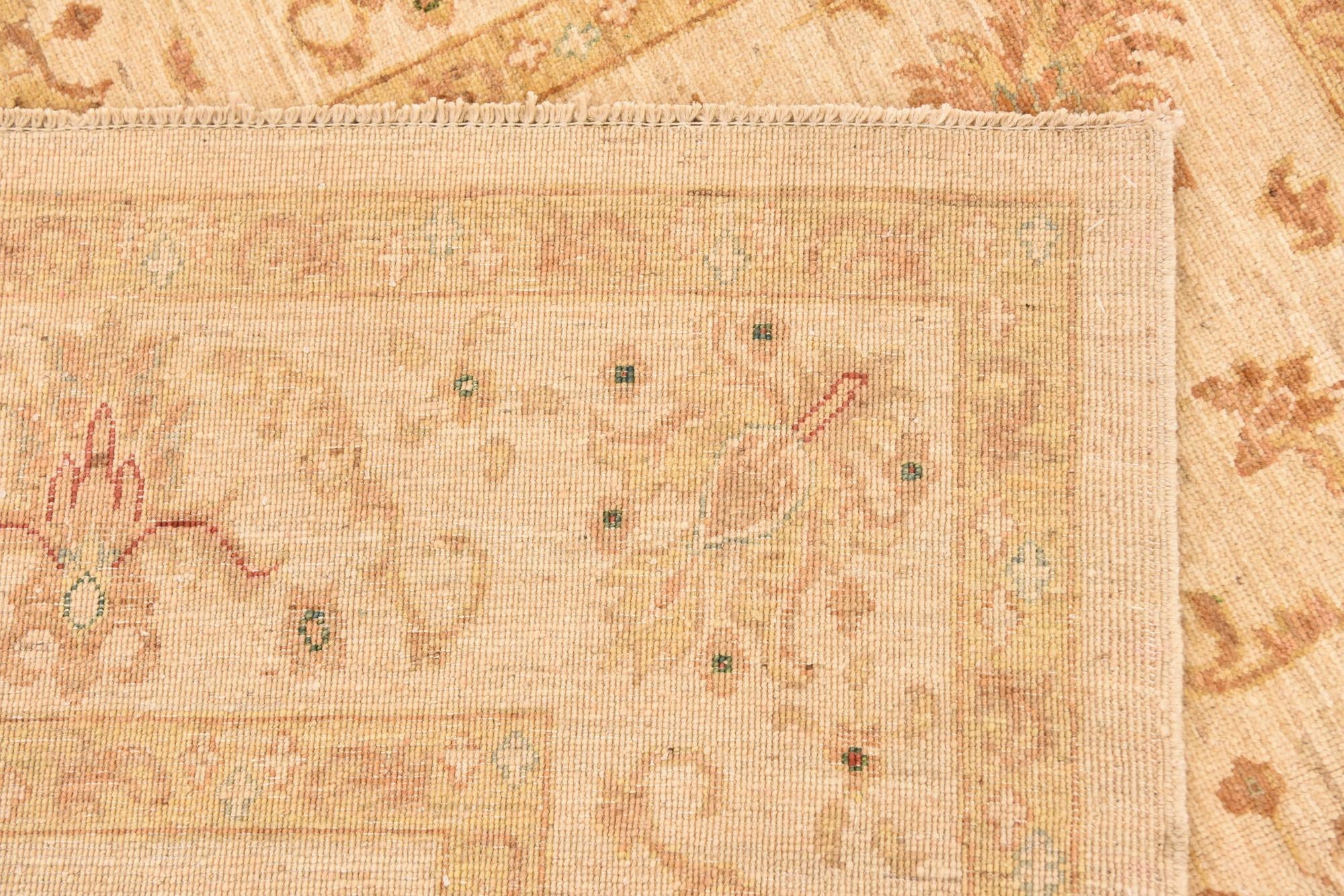5' 8 x 8' Hand Knotted Peshawar Ziegler Rug
