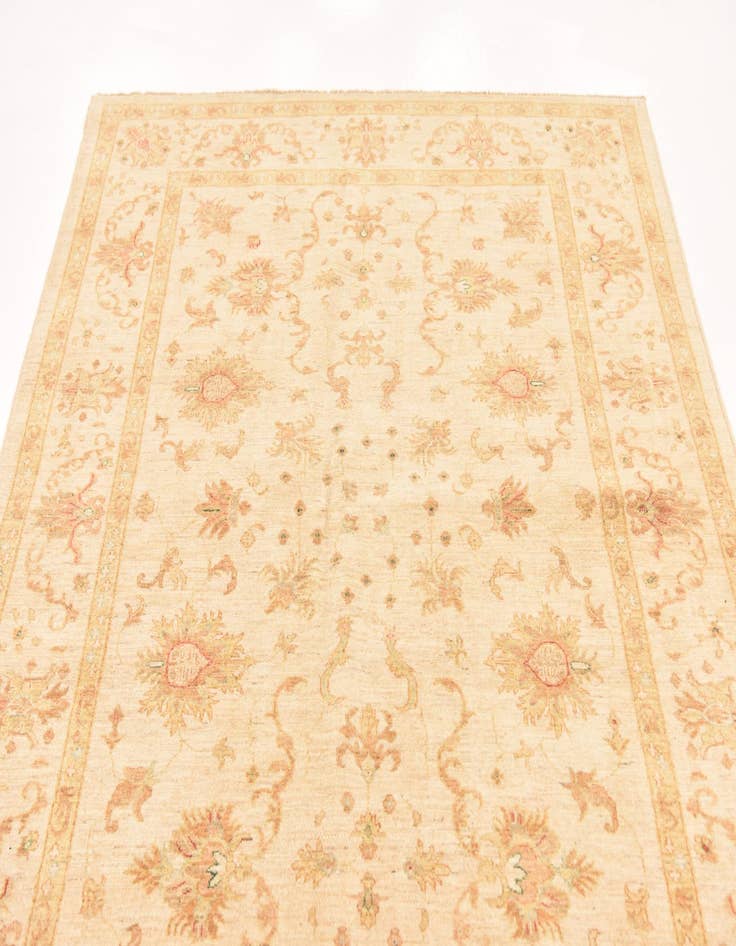 Detail image of 5' 8 x 8'  Hand Knotted Peshawar Ziegler Rug