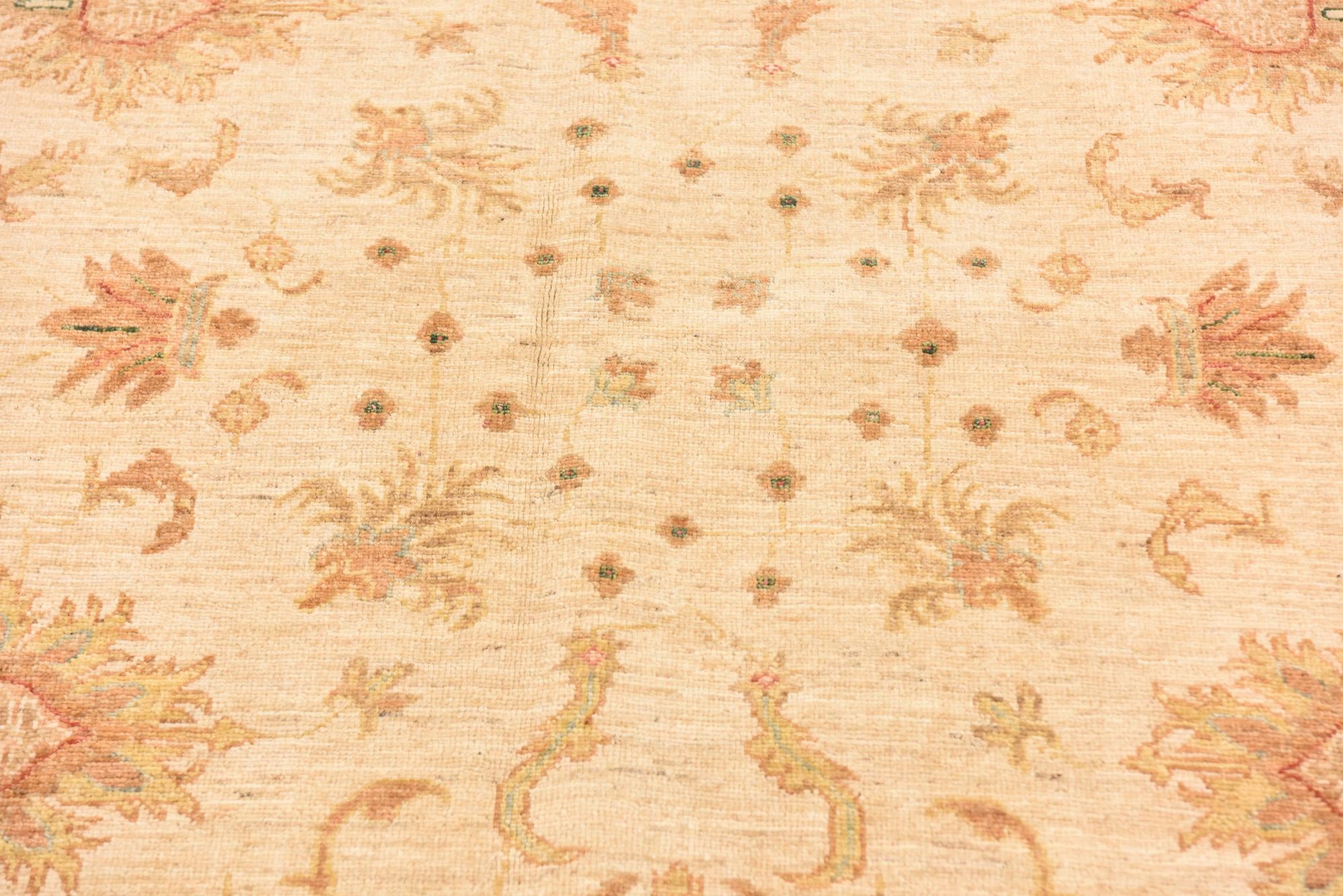 5' 8 x 8' Hand Knotted Peshawar Ziegler Rug
