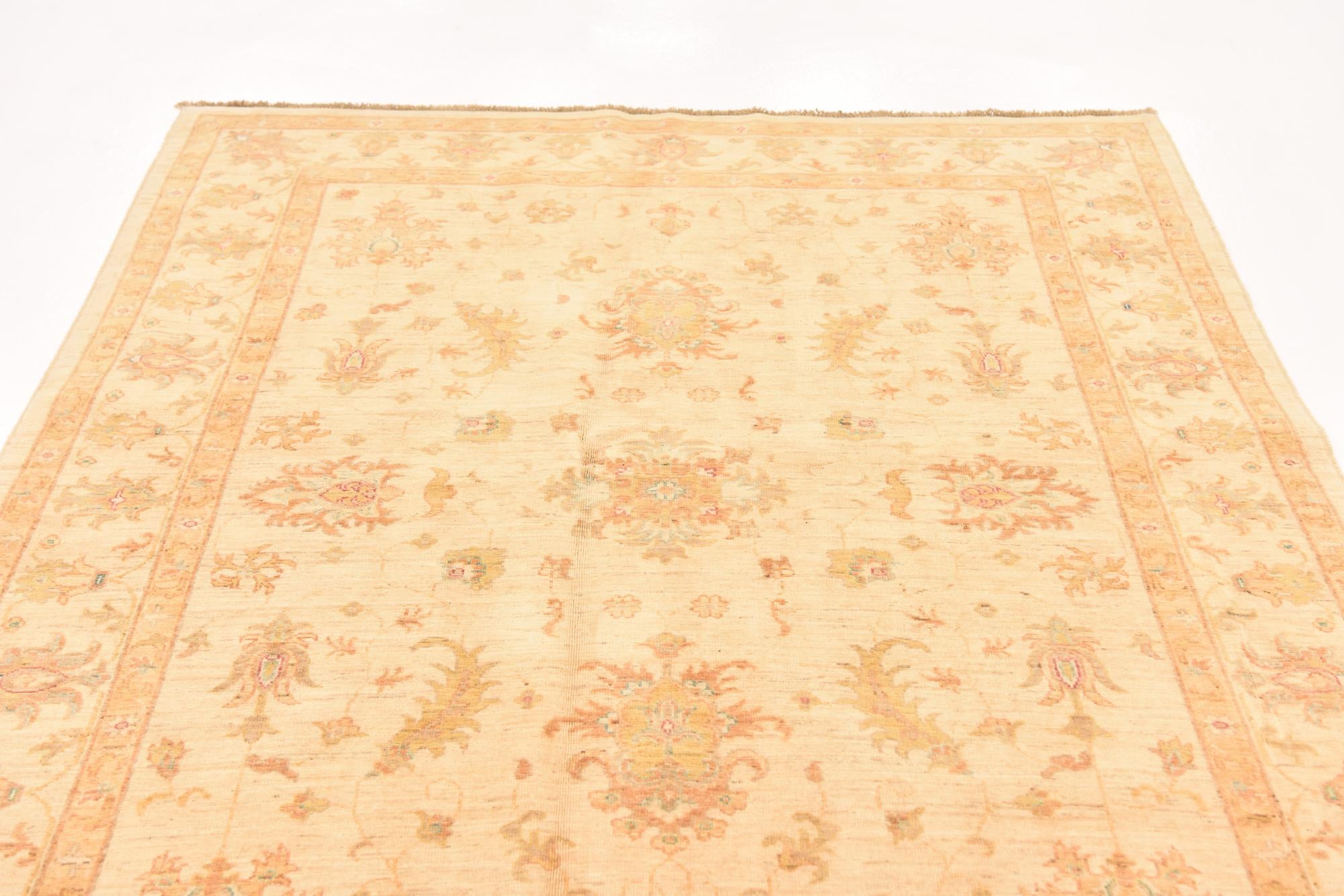 5' 8 x 7' 11 Hand Knotted Peshawar Ziegler Rug