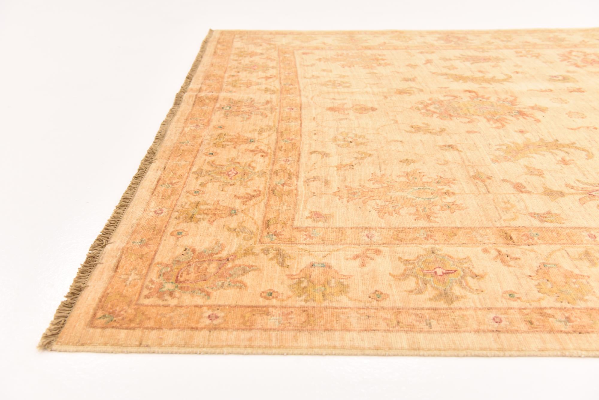 5' 8 x 7' 11 Hand Knotted Peshawar Ziegler Rug