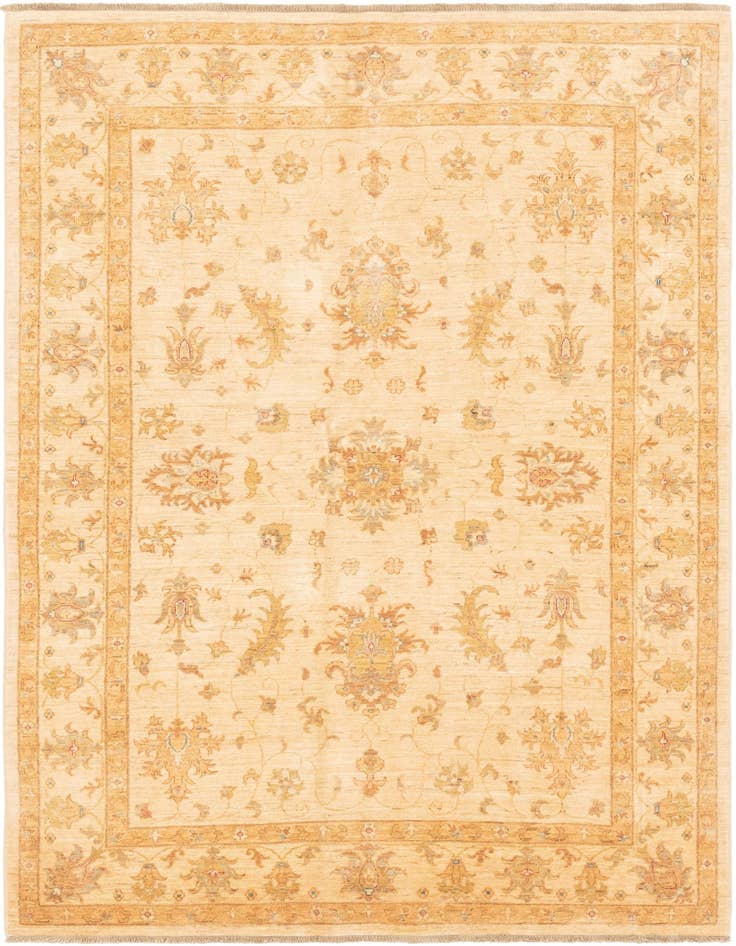 Detail image of 5' 8 x 7' 11 Hand Knotted Peshawar Ziegler Rug