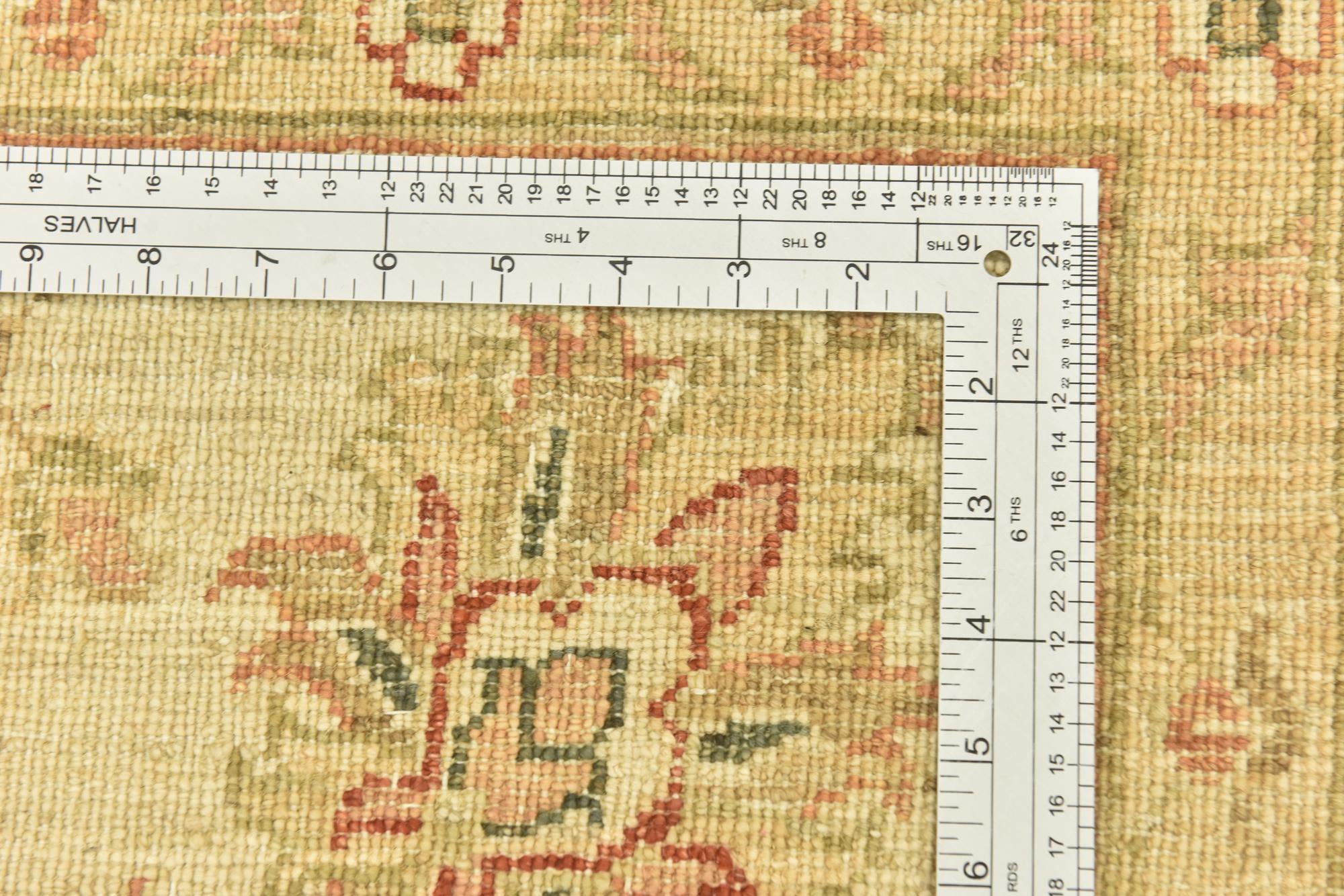 6' 6 x 9' Hand Knotted Peshawar Ziegler Rug