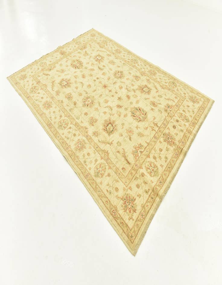 Detail image of 6' 6 x 9'  Hand Knotted Peshawar Ziegler Rug