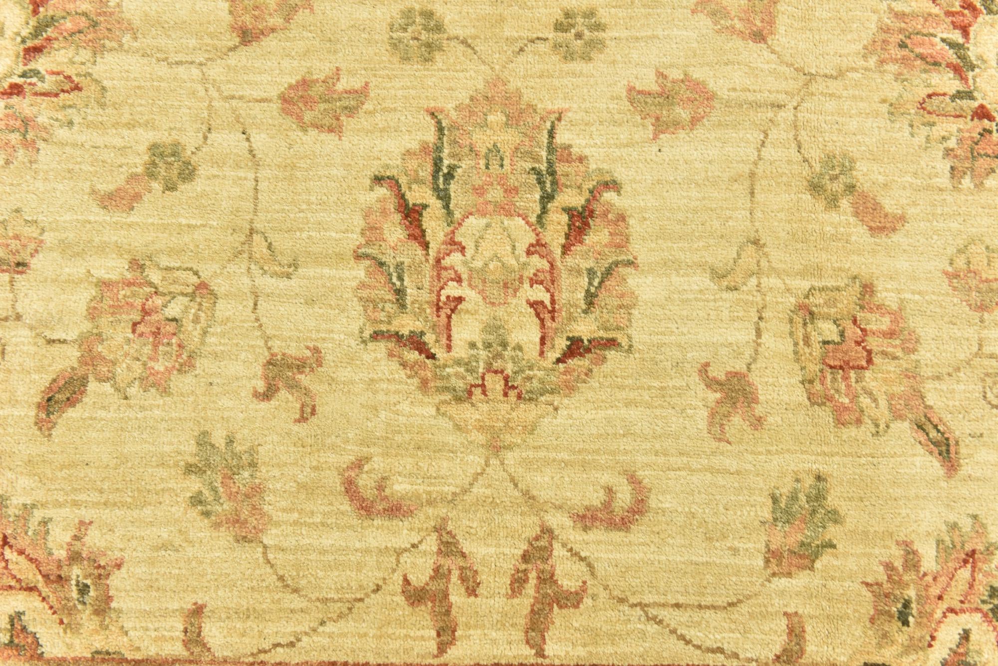 6' 6 x 9' Hand Knotted Peshawar Ziegler Rug