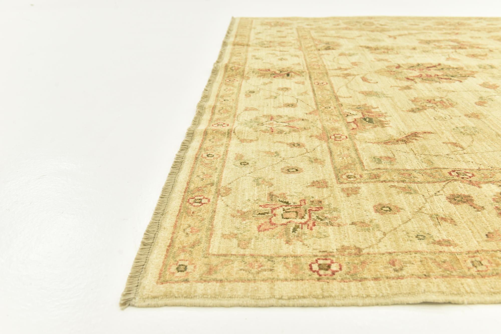 6' 6 x 9' Hand Knotted Peshawar Ziegler Rug