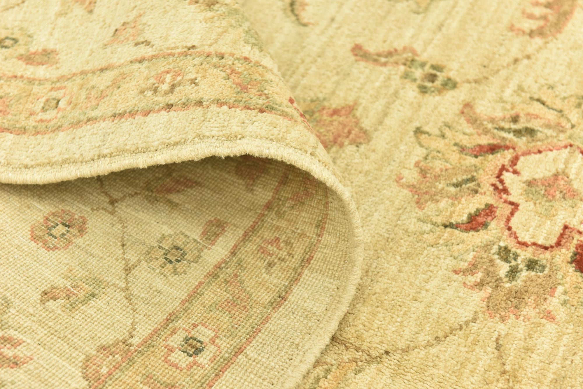 6' 6 x 9' Hand Knotted Peshawar Ziegler Rug