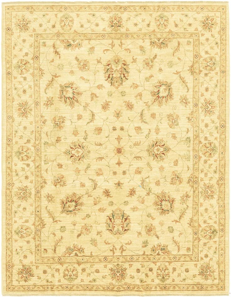Detail image of 6' 6 x 9' Hand Knotted Peshawar Ziegler Rug