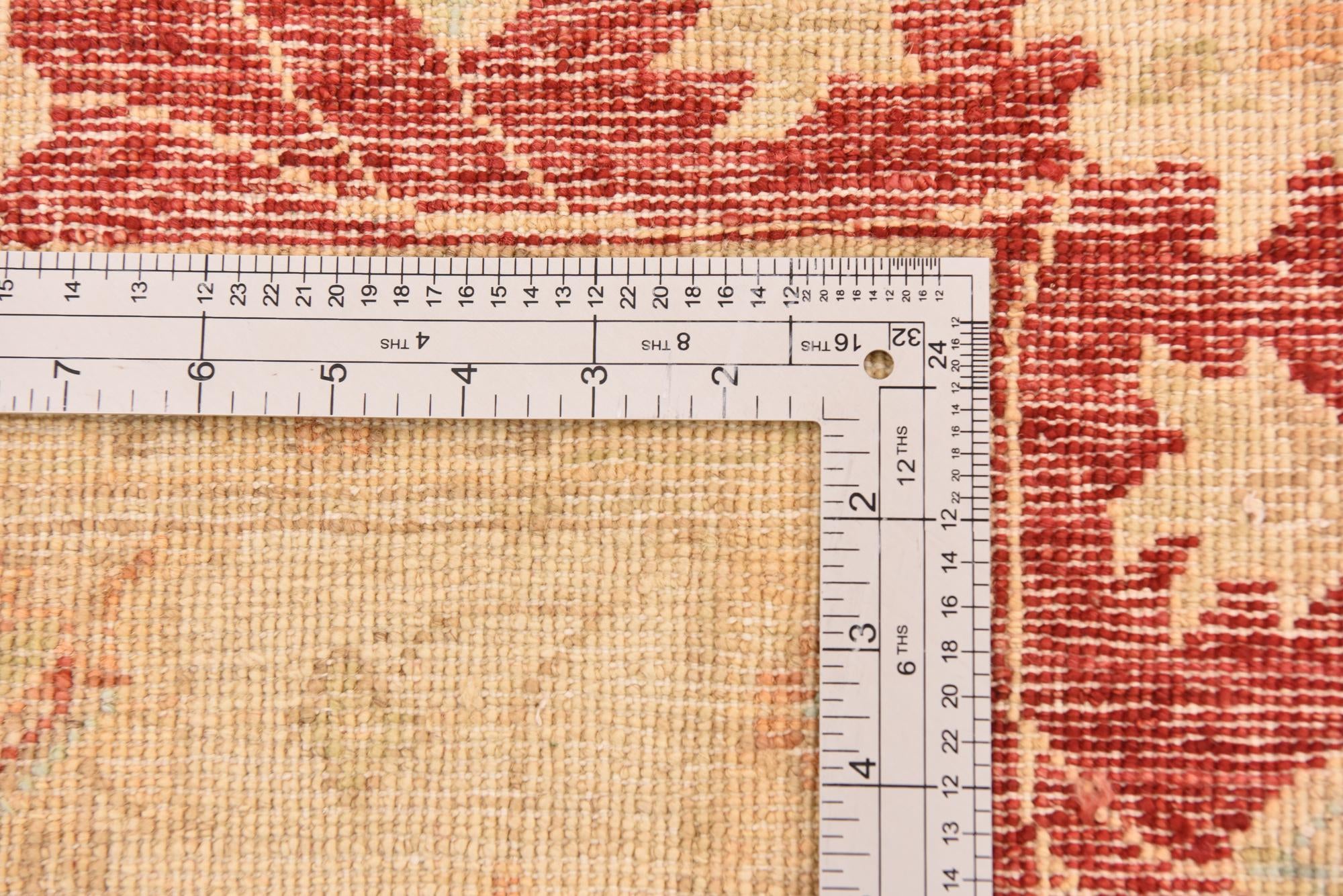 5' 9 x 7' 8 Hand Knotted Peshawar Ziegler Rug