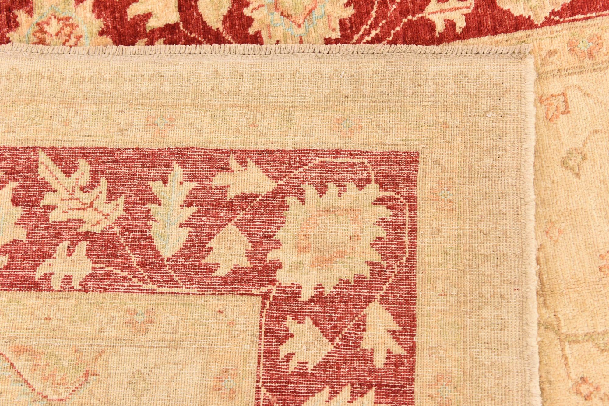 5' 9 x 7' 8 Hand Knotted Peshawar Ziegler Rug