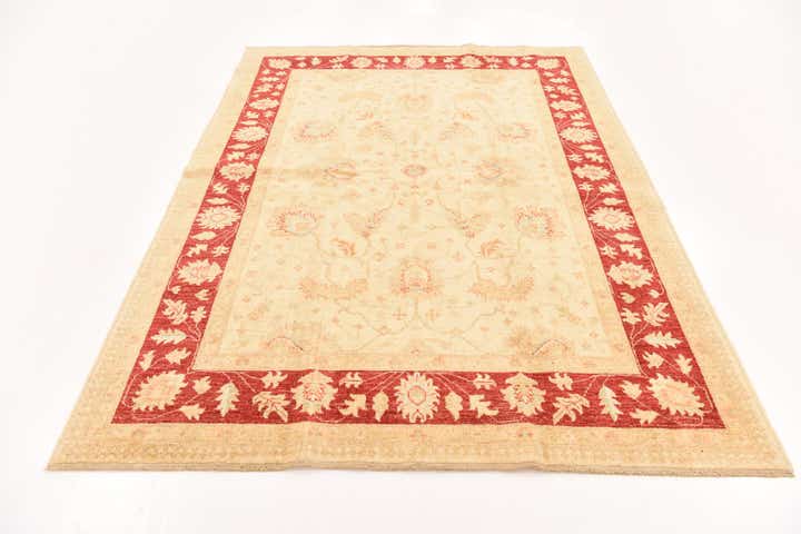 5' 9 x 7' 8 Hand Knotted Peshawar Ziegler Rug