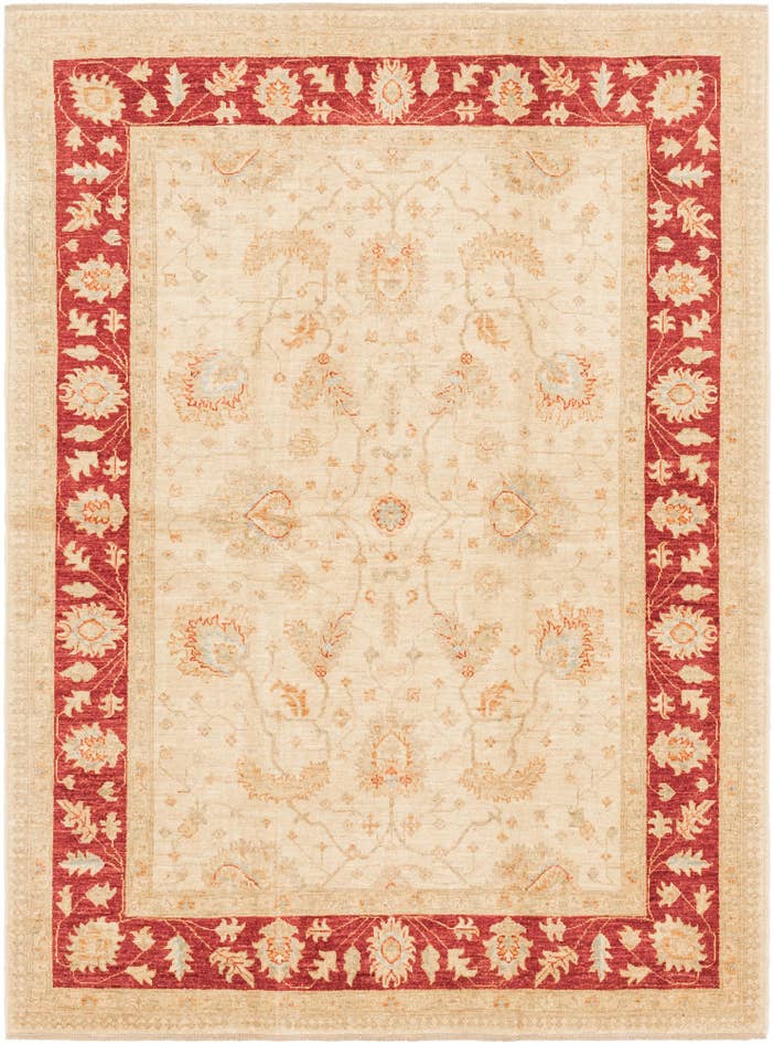 Detail image of 5' 9 x 7' 8 Hand Knotted Peshawar Ziegler Rug