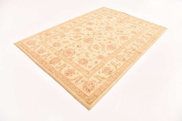 5' 9 x 8' 2 Hand Knotted Peshawar Ziegler Rug