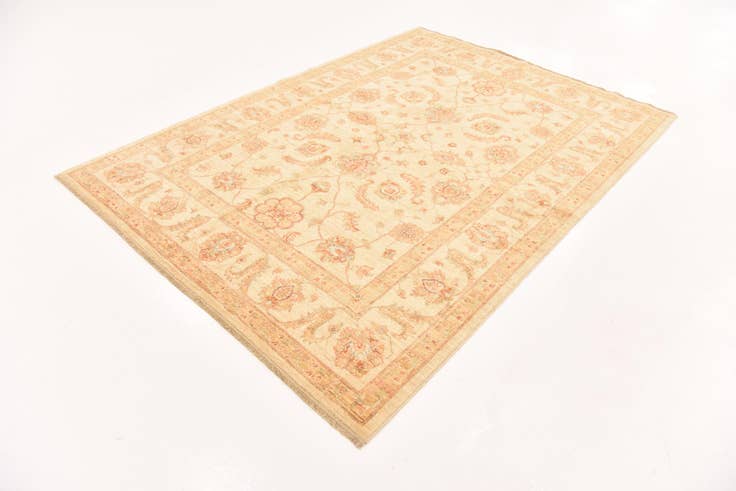 Detail image of 5' 9 x 8' 2 Hand Knotted Peshawar Ziegler Rug