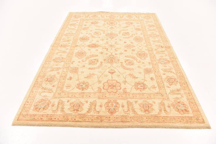 Detail image of 5' 9 x 8' 2 Hand Knotted Peshawar Ziegler Rug